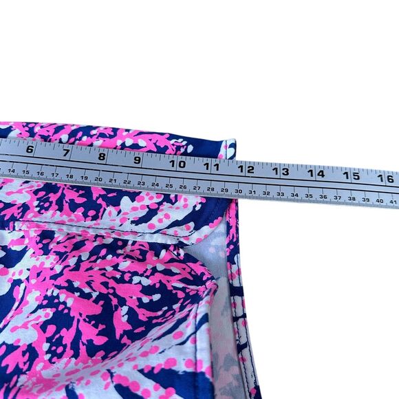 Lilly Pulitzer Hazelle Stretch Shorts Women’s 0 Pink White Beyond The Sea Cotton - Picture 7 of 9